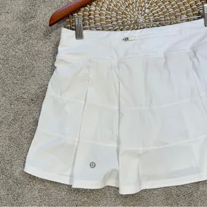 Lululemon Women’s Pace Rival Skirt Skort 4-way Stretch 15" Golf Run in White 6 thumbnail 1