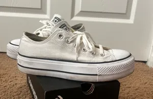 White Platform Converse thumbnail 1