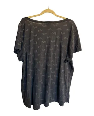 Motorcycle Print Black V-Neck Short Sleeve Shirt Size 3 (22/24) thumbnail 8