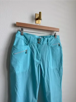 Daily Sports Miracle Capri Aqua Blue Golf Pants Women's Size 8 Stretch thumbnail 4