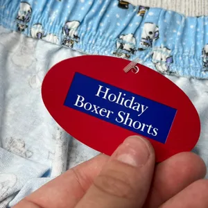 Holiday Snowman Christmas Winter Boxer Shorts Size XL Adult Baby Blue thumbnail 5