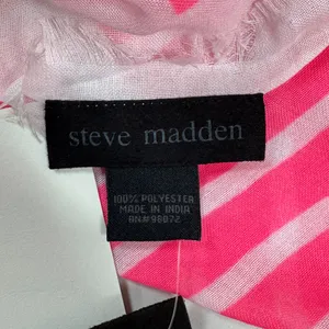 Steve Madden‎ Pink and White Striped Oversized Scarf or Wraps - 74"x40" - NEW. thumbnail 12