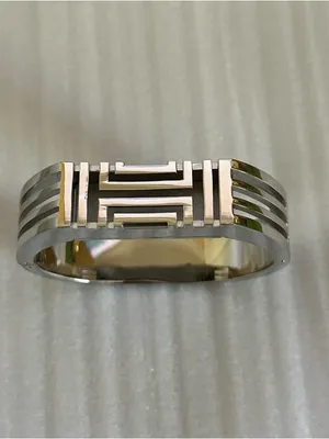 Tory Burch X Fitbit Silver Tone Metal Geometric Hinged Bangle Bracelet thumbnail 8
