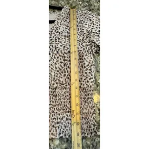 Abercrombie & Fitch Leopard Print Smocked Waist V‎ Neck Puff Tie Sleeve Blouse thumbnail 8