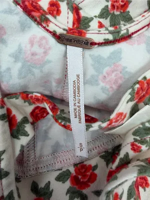 Free People Floral Rose Print Crop Top thumbnail 3