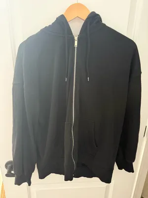 H&M Black Zip-Up Hoodie thumbnail 1