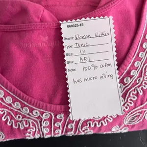 Woman Within Tunic Blouse Pink‎ 1X thumbnail 9