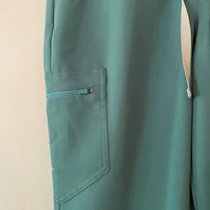 NWT FIGS Teal Blue High Waisted Zamora Jogger Scrub Pants Uniform Medium Petite thumbnail 4