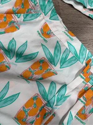 Bouffants and Broken Hearts Tropical Cocktail Pajama Set Size M thumbnail 3