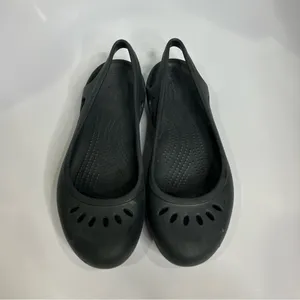 Crocs black sling back‎ shoes women’s size 9 casual minimalist neutral thumbnail 3