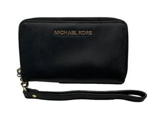 MICHAEL KORS Black Zip Around Wallet thumbnail 1