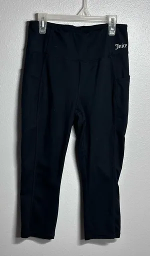 Juicy Couture Sport Women Black Yoga‎ Activewear Athletic Capri leggings size M thumbnail 1