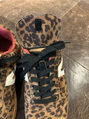 Cushionare Astro Retro SneakerLeopard Print Oversized Fold-over Skate Tongue thumbnail 4
