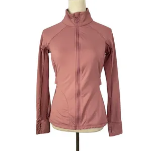 Fabletics Rosalia‎ Performance Full Zip Athletic Thumbholes Mauve Pink Small thumbnail 3