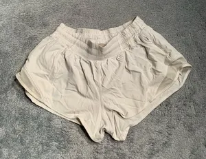 Lululemon athletica Light white/Cream Athletic Hotty hot shorts 6 thumbnail 1