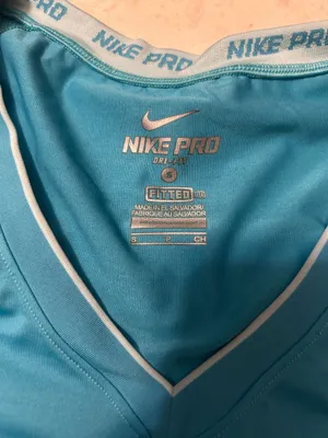 Nike Pro Dri-Fit AthlNike Pro Dri-Fit Athletic T-Shirt Women's Blue Short Sleeve thumbnail 3