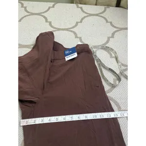 NWT Old Navy Playa Wide Leg High Rise Full Length Pants in Peppercorn Size Small thumbnail 7