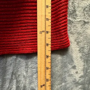 1960 | Lauren Ralph Lauren Metallic‎ Ribbed Knit Boat Neck Sweater Red Petite XS thumbnail 4