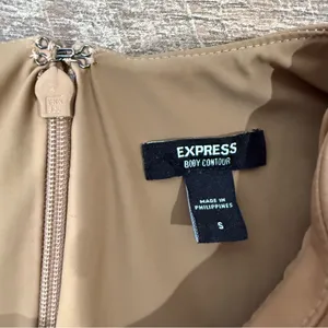 Express Body Contour Faux Leather Twist Front Midi Dress w/Built-In Shape Wear thumbnail 11