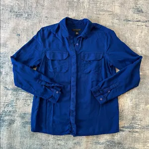 Tommy Hilfiger Royal Blue Long Sleeve Button Down Shirt Small thumbnail 1