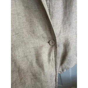 Eileen Fisher‎ beige linen blend one button blazer size xs thumbnail 2