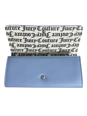 Juicy Couture Blue Studded Heart Rhinestone Y2K Long Wallet NWT thumbnail 3