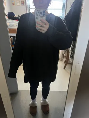 Aerie Dark Gray Crewneck Sweater thumbnail 4