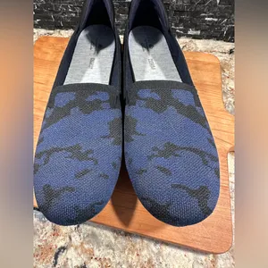 Clarks Size 10 Carly Navy Camo Knit Dream Loafer thumbnail 5