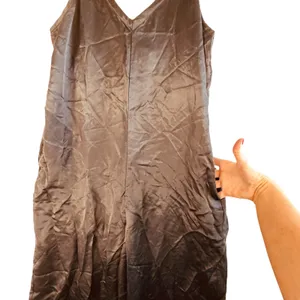 Athleta Calm‎ Cool Jumpsuit M Black Cupro Wide Leg Strappy Minimalist Chic Flowy thumbnail 10