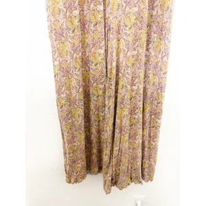 Anthropologie Matilda Ruffled Jumpsuit Size Medium Floral Jersey Bohemian thumbnail 9