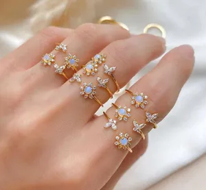 Opal adjustable ring Gold thumbnail 2