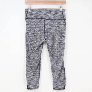 Champion Capri Leggings Women's M Grey Space Dye Mesh Active Excellent thumbnail 5