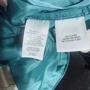 Rena Rowan Teal Green Satin Cocktail Dress 12 wedding knee length cut out back thumbnail 8