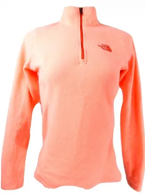 The North Face Girls' Peach Quarter-Zip Fleece Pullover thumbnail 1