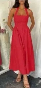 Red maxi dress Size M thumbnail 1