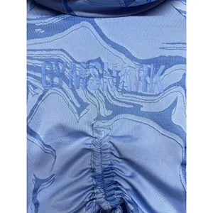 Gymshark Power Pullover Crop Top Blue Swirl Women’s Size XS‎ thumbnail 6
