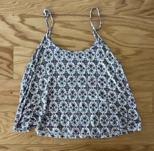 American Eagle Outfitters Geometric Print Camisole - Blue and White thumbnail 1