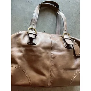 Coach F17220 Soho Shoulder Bag Purse Brown Leather Boho Slouchy Classic thumbnail 5