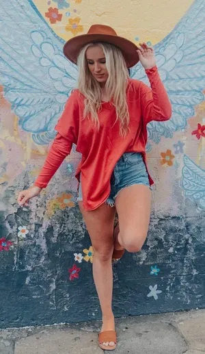 Hope's Pumpkin Orange Top thumbnail 1