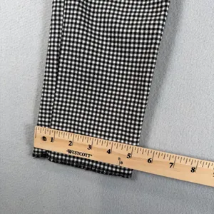 Zara Women Black White Gingham Check Slim Fit Ankle Pants Size Small S 26 thumbnail 4