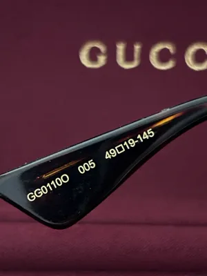 Gucci GG0110O 005 Women Blue Gold Rectangle Eyeglasses w/Case‎ Authentic thumbnail 9