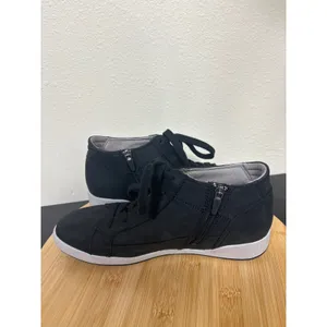 Dansko Onyx Women's 40 Black Leather Mid top Lace Up‎ Side Zip Sneakers thumbnail 10