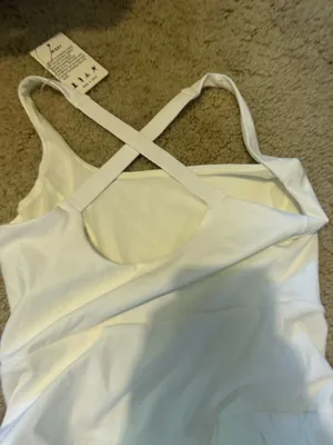 White Athletic Romper Amazon thumbnail 2