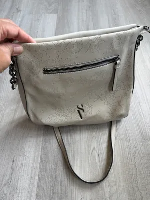 Simply Vera Vera Wang Beige Floral Embossed Crossbody Bag Neutral Purse thumbnail 8
