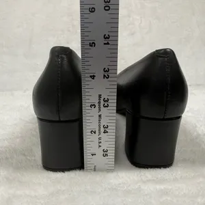 Calvin Klein Kcalanta2 Black Leather Square Toe Block Heel Pumps Women's Size 6M thumbnail 6