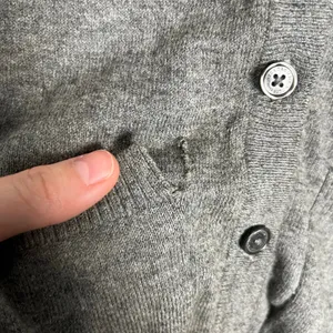 Vintage Abercrombie & Fitch Preppy‎ Cardigan Sweater Size XS Gray Flawed thumbnail 3