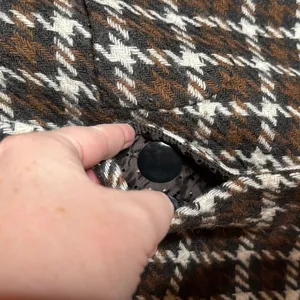 Banana Republic Brown Plaid Houndstooth Wool Blazer Jacket Short Sleeve Sz Small thumbnail 5