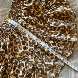 Aerie Leopard Print Linen Mini Skirt XS thumbnail 6
