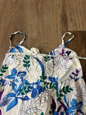 Isabel White and Blue Floral Maternity Dress - Size Small thumbnail 5