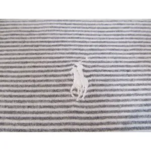 Polo Ralph Lauren Misses Striped Tee Medium Grey White Crew Neck Cotton thumbnail 4